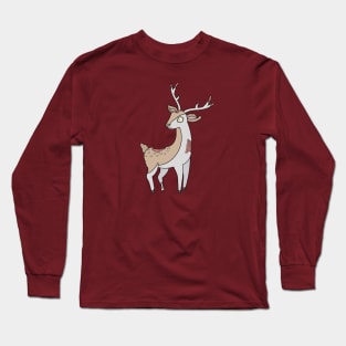 Zombie Deer Cartoon // Funny Halloween Zombie Long Sleeve T-Shirt